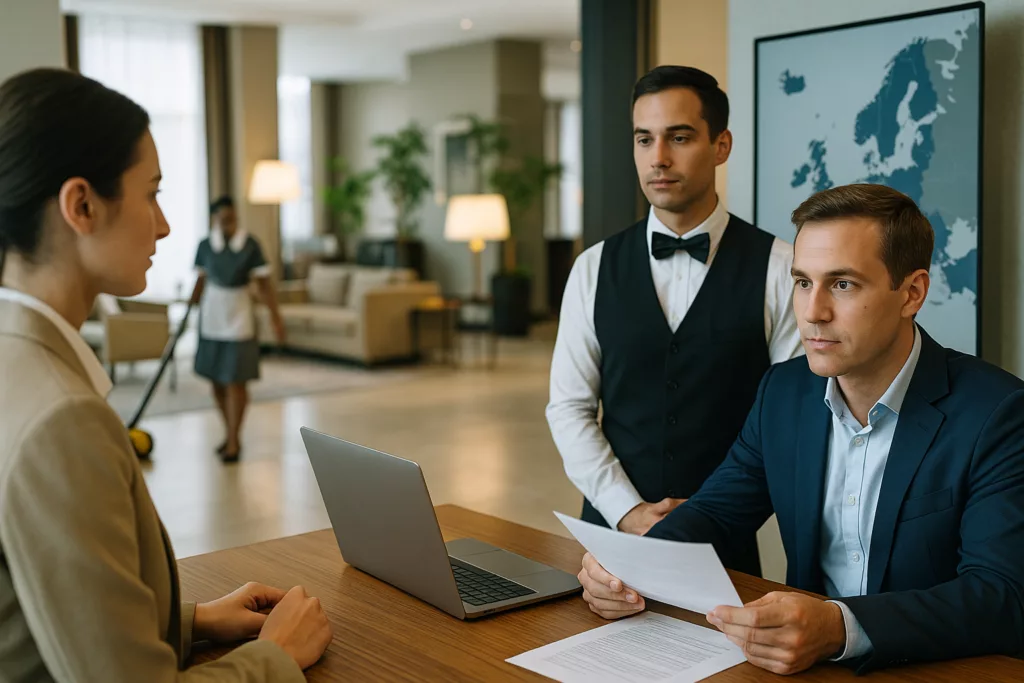 Cross-Border Hospitality Recruitment in Europe – 2026 – illustration