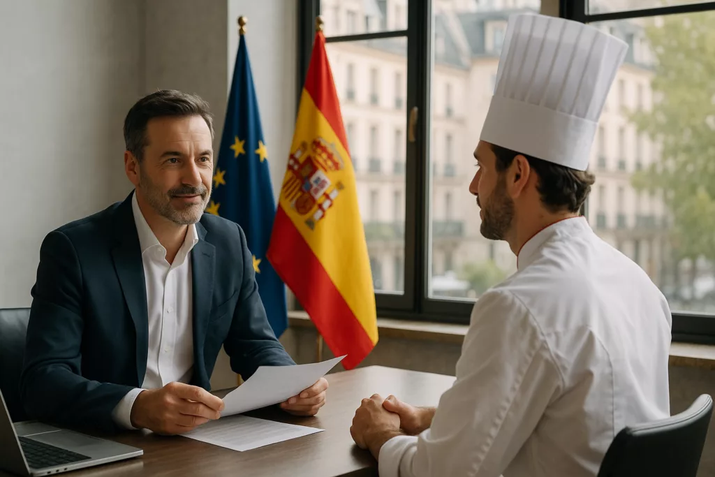 Recruter des cuisiniers espagnols pour la restauration française en 2026 – illustration